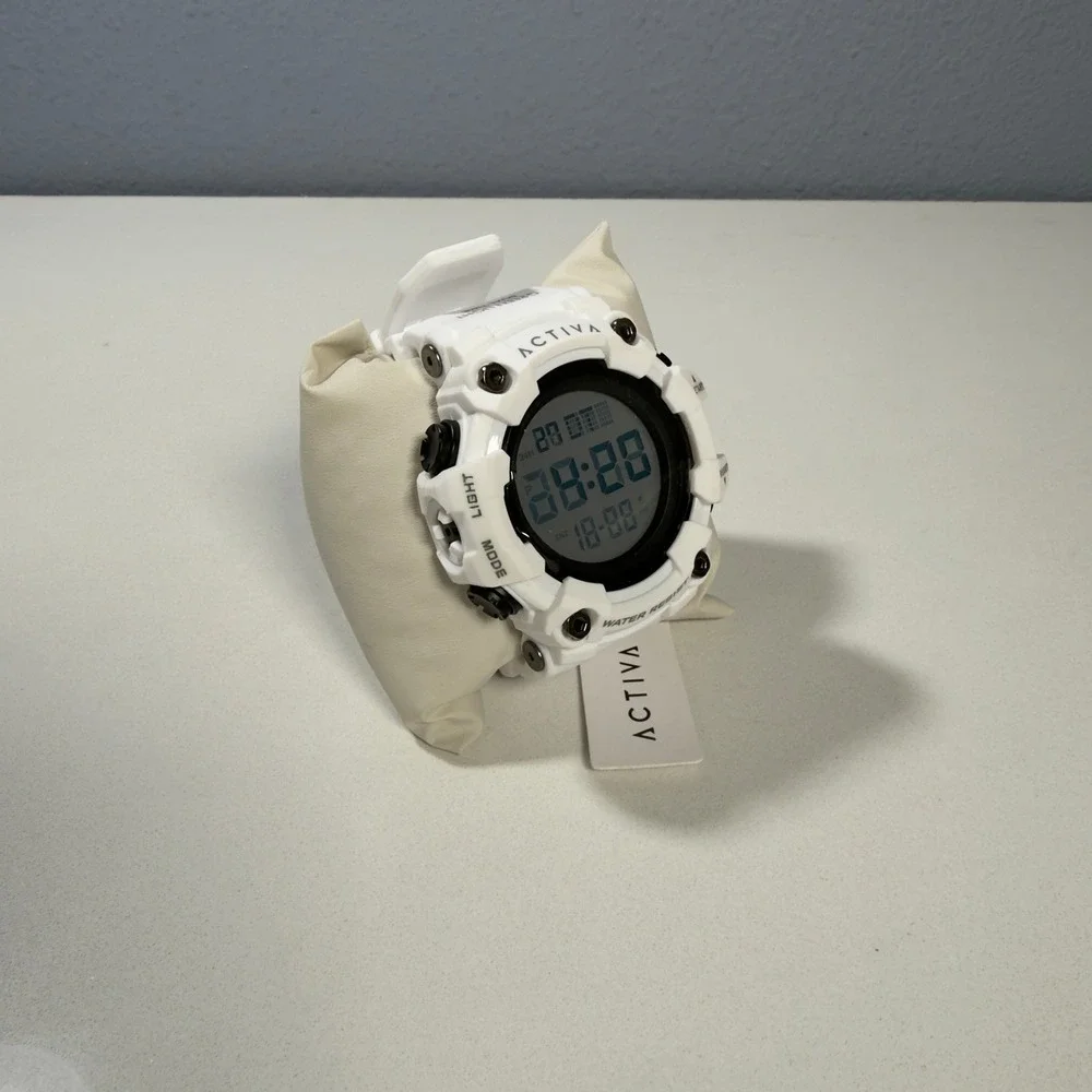 Activa Kadron X Invicta Digital Mens Watch 53mm White Water Resist ACW1968-004